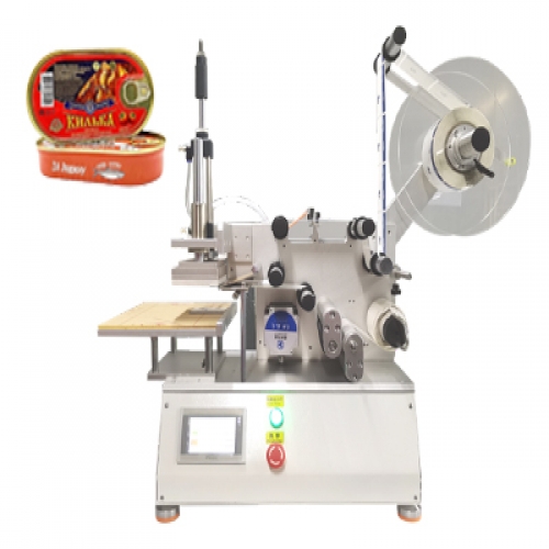 半自動罐頭平面貼標機